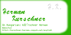 herman kurschner business card